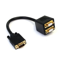 StarTech.com VGASPL1VV 1-Feet VGA to 2x VGA Video Splitter Cable – M/F