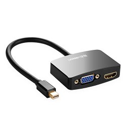 Ugreen Mini Displayport Adapter Mini Displayport to HDMI VGA 2 in 1 Adapter Converter