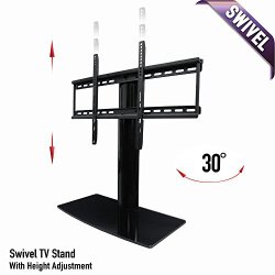 Universal Tabletop TV Stand with Swivel and Height Adjustable