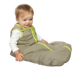 Baby Deedee Sleep Nest Baby Sleeping Bag, Khaki/Lime Green, Medium (6-18 Months)