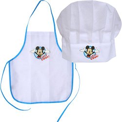 Children’s Disney Mickey Mouse Kitchen Apron & Hat Chef Set
