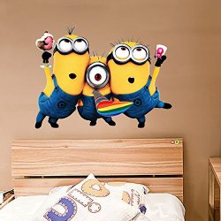 DIY Minions Despicable Me 2 Removable Wall Stickers Decal Kids Decor Home Mural Arts 13”x10”