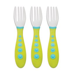 Gerber Graduates Kiddy Cutlery Forks in Neutral Colors, 3-count