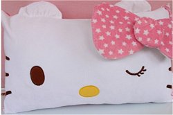 Hello Kitty Face Soft Pillowcase Pink