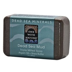 One With Nature Dead Sea Mud Dead Sea Minerals Soap, 7 Ounce Bar