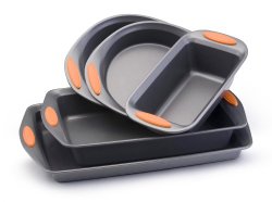 Rachael Ray Oven Lovin’ Non-Stick 5-Piece Bakeware Set, Orange