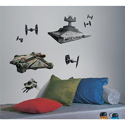RoomMates RMK2657GM Star Wars Rebel and Imperial Ships Peel and Stick Giant Wall Decals
