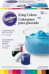 Wilton 601-5580 1/2-Ounce Certified-Kosher Icing Colors, Set of 12