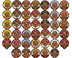 40-count Crazy Cups Flavored Coffee Single Serve Cups for Keurig K Cups Brewer Variety Pack Sampler
