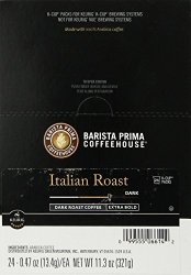 Barista Prima Coffeehouse, Italian Dark Roast, 24- Count K-Cup Portion Count for Keurig Brewers