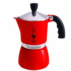 Bialetti “Fiammetta” Stove Top Espresso Maker, 3-cup (RED)