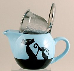 Blue Cat Kattitude 17oz Teapot with Infuser