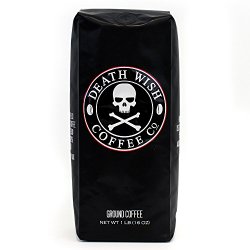 Death Wish Ground Coffee, The World’s Strongest Coffee, Fair Trade and USDA Certified Organic – 16 Ounce Bag