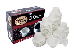 Disposable Filters for Use in Keurig® Brewers – Simple Cups – 300 Replacement Filters – Use Your Own Coffee in K-cups