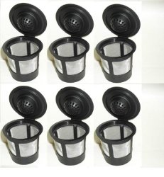 Generic 6 x Solo Coffee Pod Filters Compatible with Keurig K cup coffee system–Reusable Coffee Filter (DESIGN 1, 1)