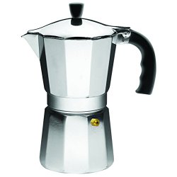 IMUSA, B120-43V, Aluminum Espresso Stovetop Coffeemaker 6-cup, Silver