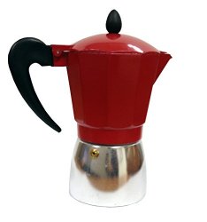 IMUSA USA Aluminum 3-Cup Coffeemaker, Red