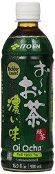 Ito En Tea Beverage, Unsweetened Oi Ocha Dark Green, 16.9 Ounce (Pack of 12)