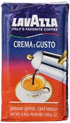Lavazza Crema e Gusto – Ground Coffee, 8.8-Ounce Bricks (Pack of 4)