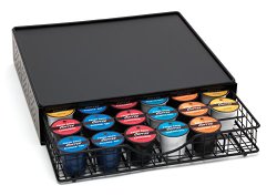 Lipper International Coffee Pod Storage Drawer with Stand, Black