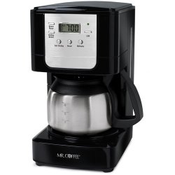 Mr. Coffee JWX9 5-Cup Programmable Coffeemaker, Black with Stainless Steel Carafe