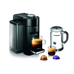Nespresso A+GCC1-US-BK-NE VertuoLine Evoluo Deluxe Coffee & Espresso Maker with Aeroccino Plus Milk Frother, Black
