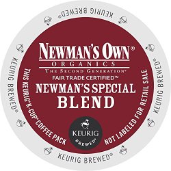 Newman’s Own Special Blend Coffee, Medium Roast Coffee K-Cup Portion Pack for Keurig K-Cup Brewers (Pack of 80, net wt. 32.1 oz.)