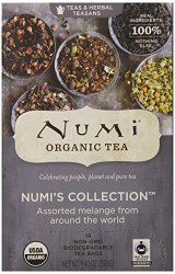 Numi Organic Tea Numi’s Collection, Assorted Full Leaf Tea and Teasan, 18 Count Tea Bags