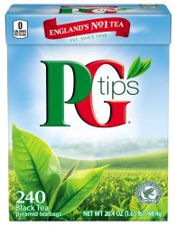 PG Tips Black Tea, Pyramid Tea Bags, 240Count Boxes (Pack of 2)