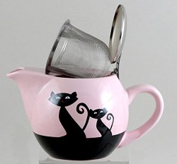 Pink Cat Kattitude 17oz Teapot with Infuser
