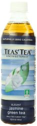 Teas’ Tea, Unsweetened Jasmine Green Tea, 16.9 Ounce (Pack of 12)