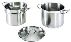 20 Qt. 18/8 Stainless Steel Double Boiler with Cover Lid Commercial Professional Grade NSF