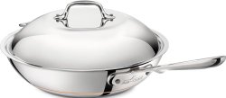 All-Clad 6412 SS Copper Core 5-Ply Bonded Dihwasher Safe Chefs Pan / Cookware,  12-Inch, Silver