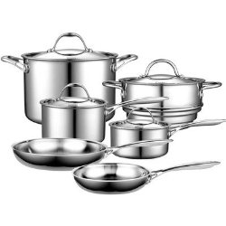 Cooks Standard Multi-Ply Clad Stainless-Steel 10-Piece Cookware Set