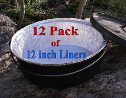 Disposable Foil Dutch Oven Liner, 12 Pack 12″ 6Q liners, No more Cleaning, Seasoning your Dutch ovens. Lodge, Camp Chef.
