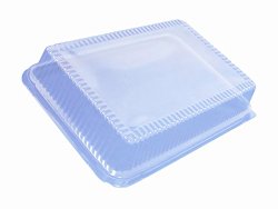 Durable Packaging P1288-100 Plastic High Dome Lid for Disposable 1/4-Size Sheet Cake Pan (Pack of 100)