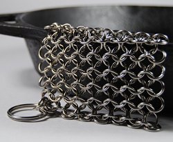 Knapp Made CM Scrubber – Stainless Steel Chain Mail Scrubber for Cast Iron Cookware