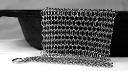 Knapp Made Small Ring Chainmail Scrubber – For Cast Iron, Premium Stainless Steel and Hard Anodized Cookware