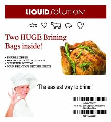 Pack of TWO Extra Large Brining Bags designed for Turkey or Hams