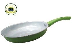 Royal Organic Green 12″ Ceramic Non-Stick Coating Fry Pan Stay Cool Handle