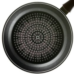 TeChef – Blooming Flower Frying Pan, with Teflon Platinum Non-Stick Coating (PFOA Free) / Ceramic Coated Outside / Induction Ready