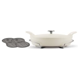 Tramontina Enameled Cast Iron Series 1200 3.5 Quart Oval Braiser with Lid