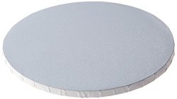 W PACKAGING WPDRM12W 1/2″ Thick, Round Cake Drum, Corrugated with Coated Embossed Foil, Covers Top and Sides, 12″, White (Pack of 12)