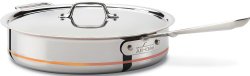 All-Clad 6405 SS Copper Core 5-Ply Bonded Dishwasher Safe Saute Pan, 5-Quart, Silver