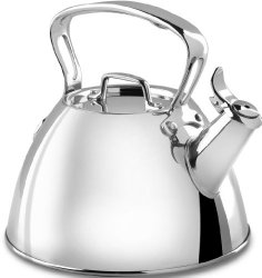 All-Clad E86199 Stainless Steel Specialty Cookware Tea Kettle, Silver
