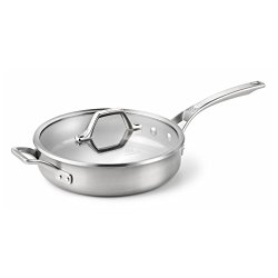 Calphalon 1833951 AccuCore Stainless Steel Saute Pan with Cover, 3-Quart