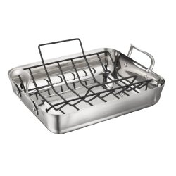 Calphalon LRS1805P Contemporary Stainless Special-Value 16-Inch Roaster with Nonstick Roasting Rack