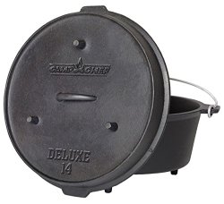 Camp Chef DO-14 Pre-Seasoned Deluxe 12-Quart 14″ Dutch Oven with Lid