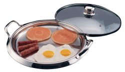 Chef’s Secret 5-Ply Stainless-Steel Griddle with Glass Lid