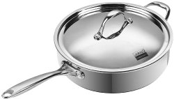 Cooks Standard Multi-Ply Clad Stainless-Steel 5-Quart 11-Inch Covered Deep Saute Pan